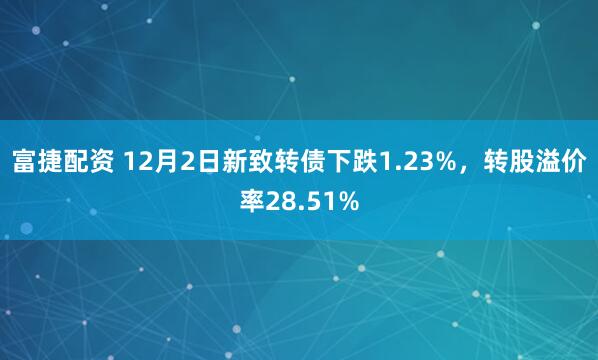 富捷配资 12月2日新致转债下跌1.23%，转股溢价率28.51%